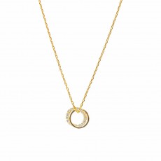 NK-Entwined Circle Sparkly Necklace YG